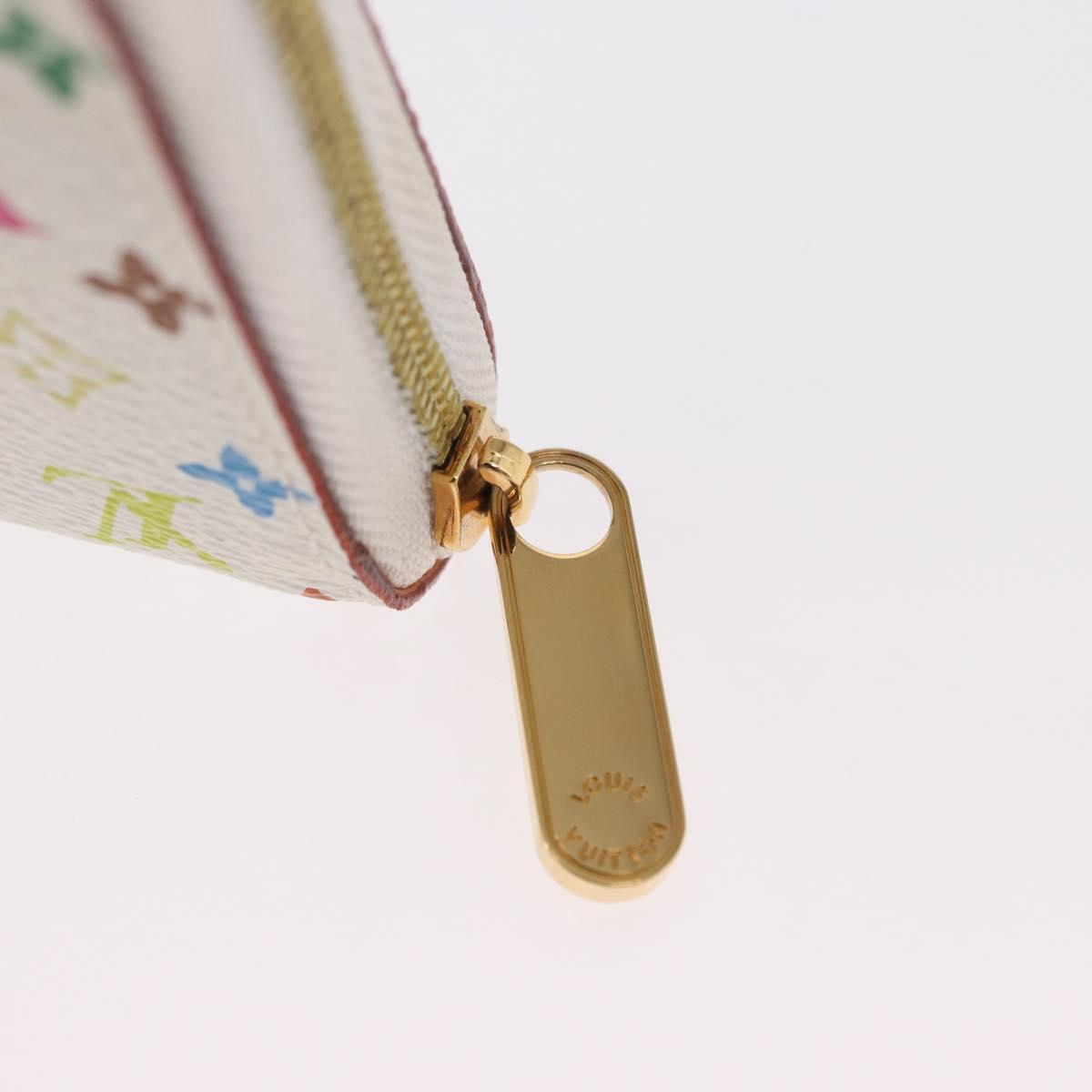 LOUIS VUITTON Monogram Multicolor Zippy Coin Purse White M93741 Auth 169934