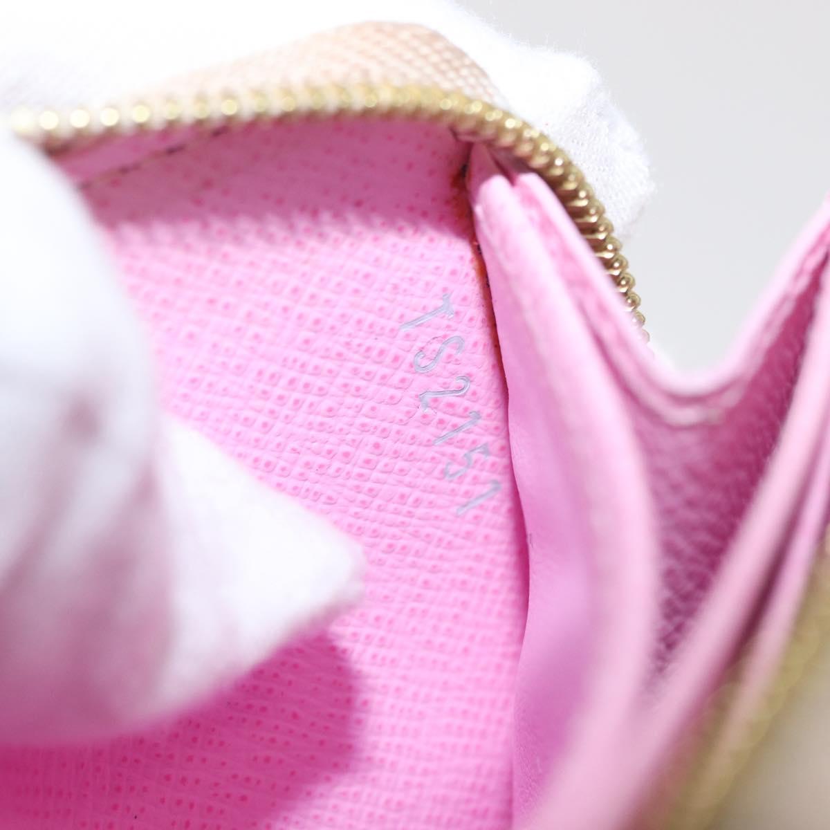 LOUIS VUITTON Monogram Multicolor Zippy Coin Purse White M93741 Auth 169934