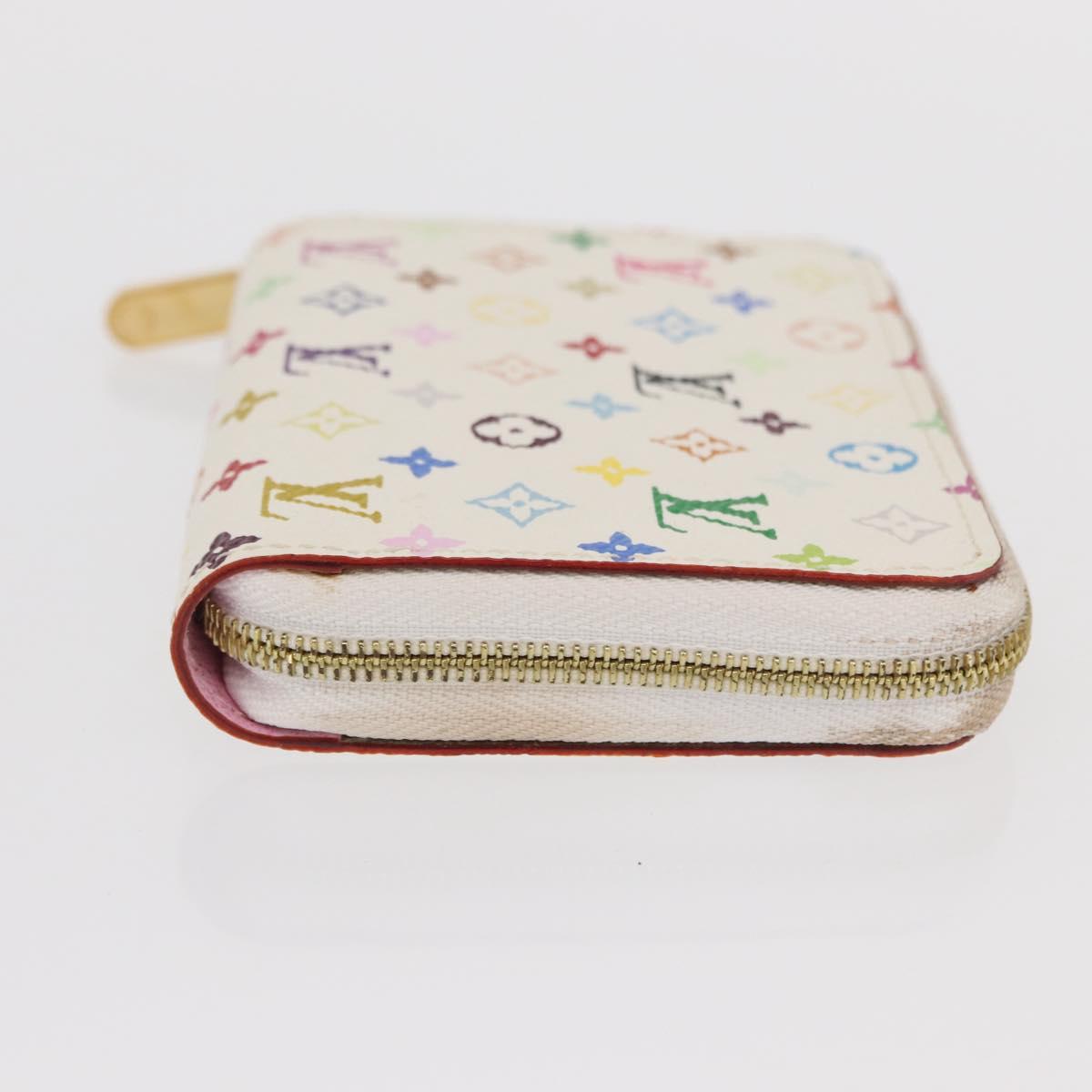 LOUIS VUITTON Monogram Multicolor Zippy Coin Purse White M93741 Auth 169934