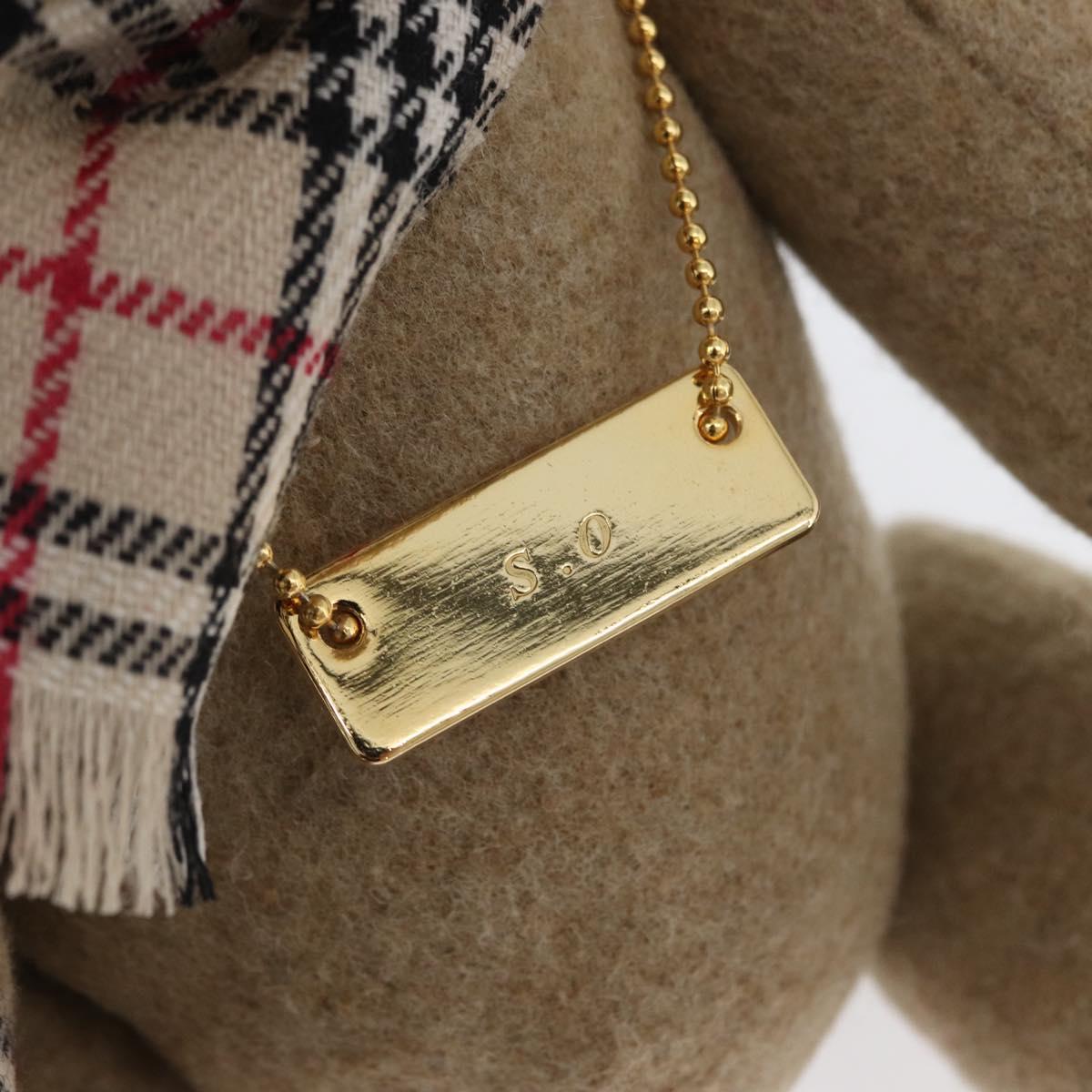 BURBERRY Nova Check Teddy Bear Beige Auth 169936