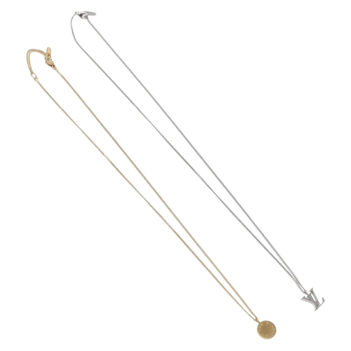 LOUIS VUITTON Pair of Necklaces And Pendants LV ET Pastille 18 750 Auth 169938SM