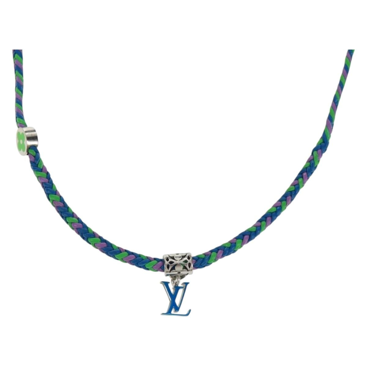 LOUIS VUITTON Brass Friendship Bracelet metal Blue M0967Z LV Auth 169944M
