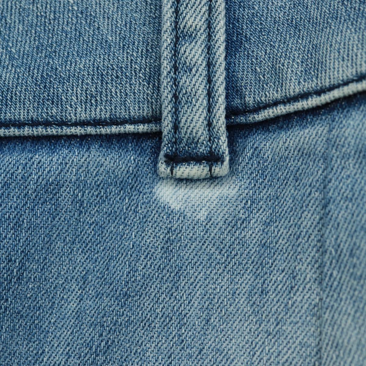 CHANEL Skirt Denim Blue CC Auth 169950V