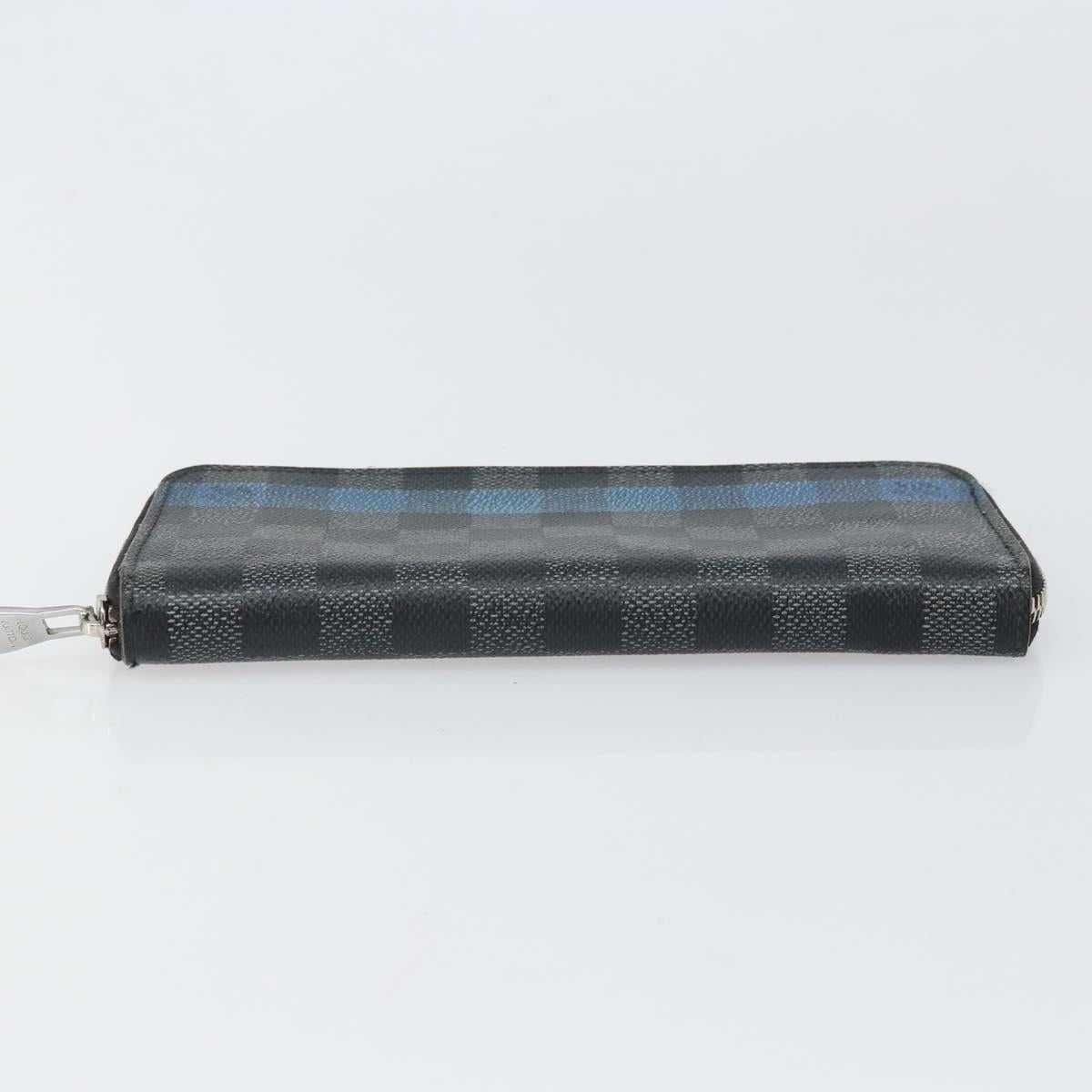 LOUIS VUITTON Damier Graphite Zippy Wallet Vertical Long Wallet LV Auth 169951