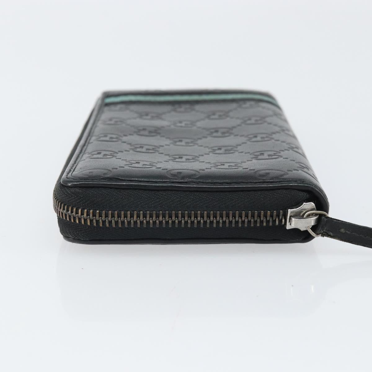GUCCI GG Canvas Guccissima Long Wallet Black Auth 169954