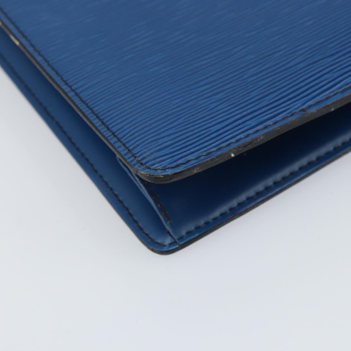 LOUIS VUITTON Epi Sac Plat Hand Bag Blue M52075 LV Auth 169982