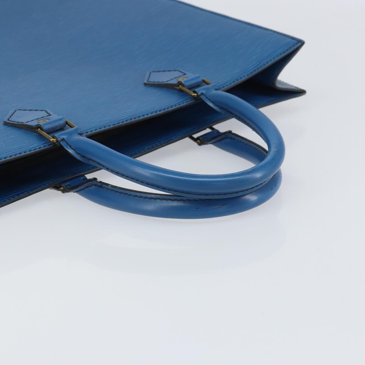 LOUIS VUITTON Epi Sac Plat Hand Bag Blue M52075 LV Auth 169982