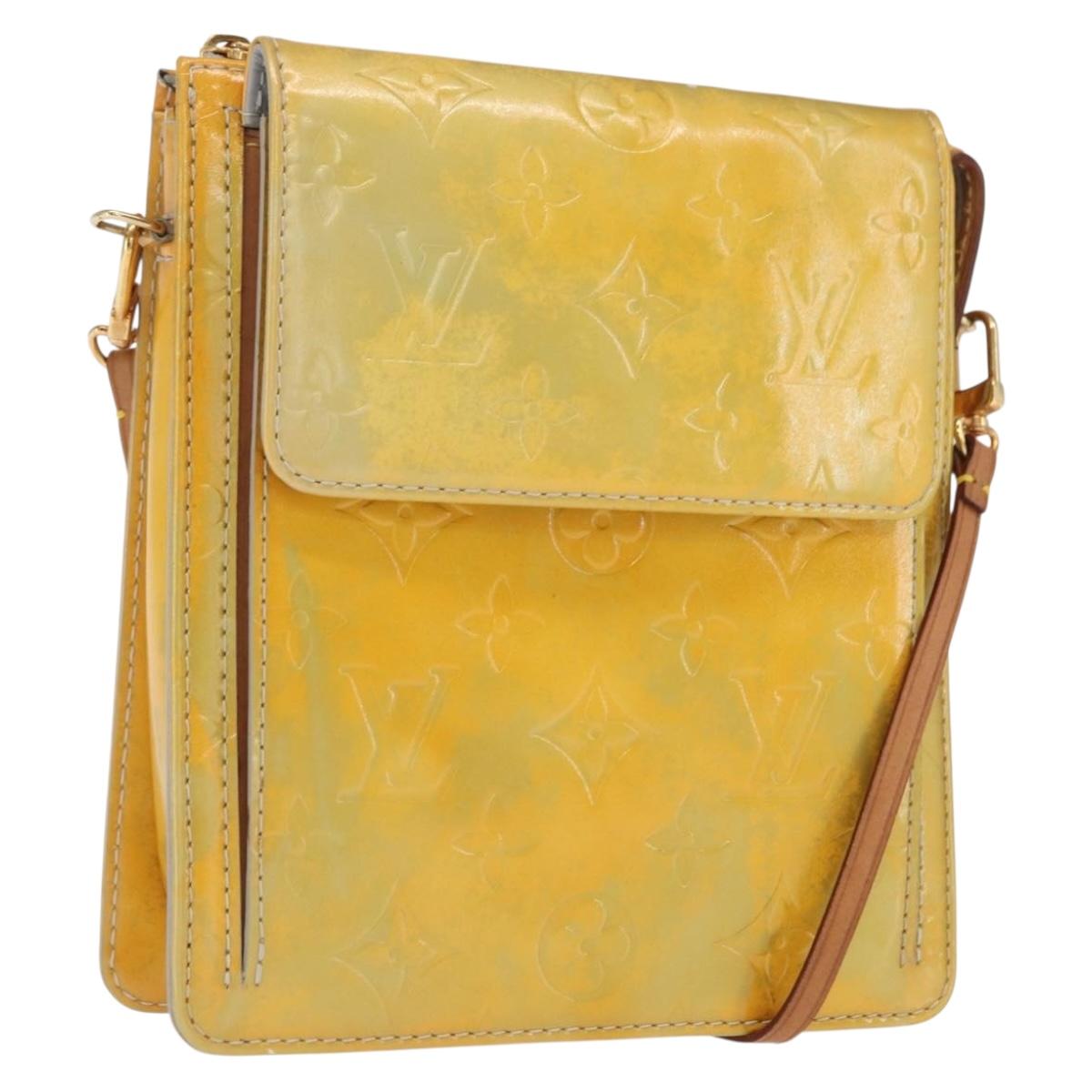 LOUIS VUITTON Monogram Vernis Motto Accessory Pouch Gris M91030 LV Auth 169985