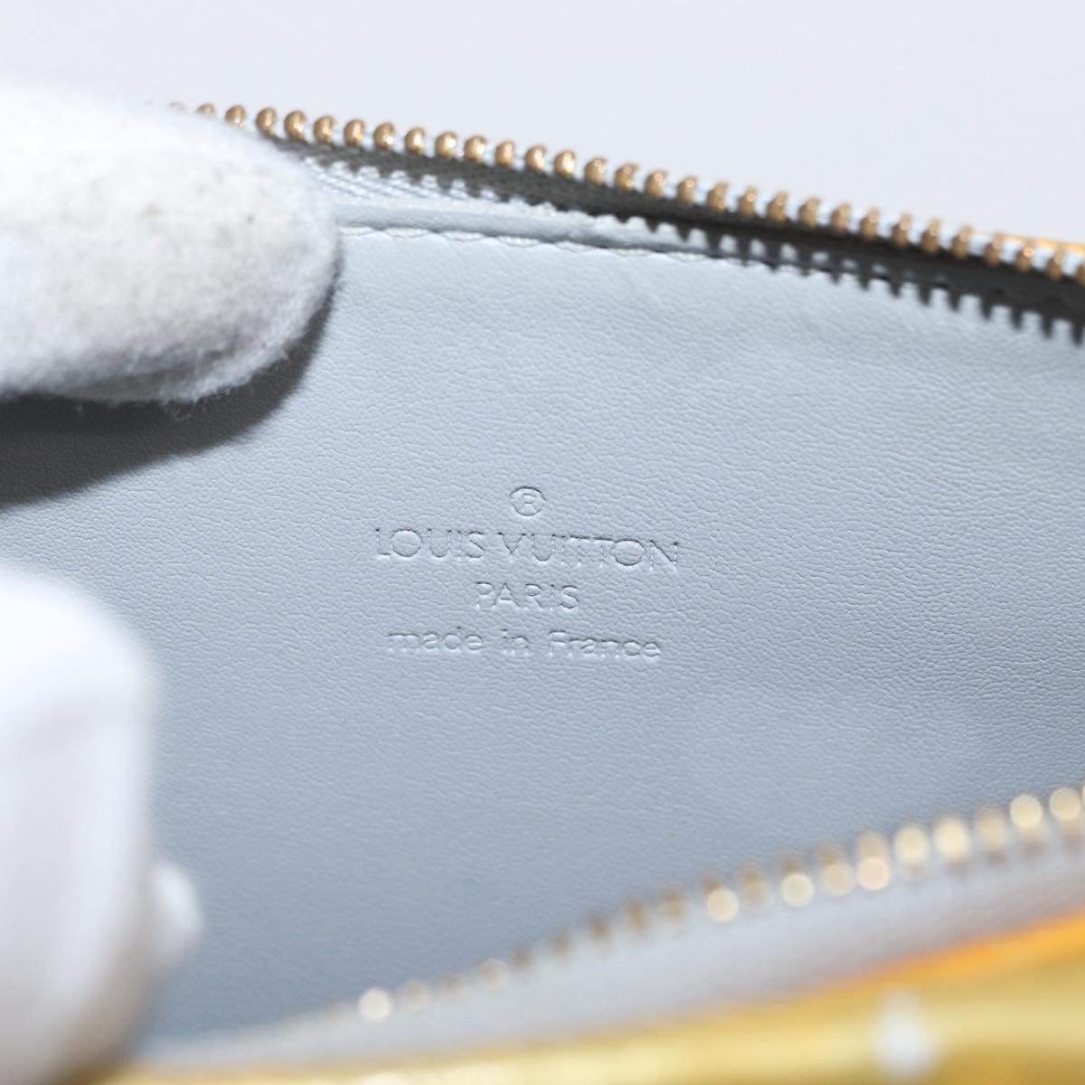 LOUIS VUITTON Monogram Vernis Motto Accessory Pouch Gris M91030 LV Auth 169985