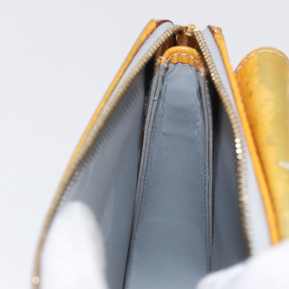 LOUIS VUITTON Monogram Vernis Motto Accessory Pouch Gris M91030 LV Auth 169985