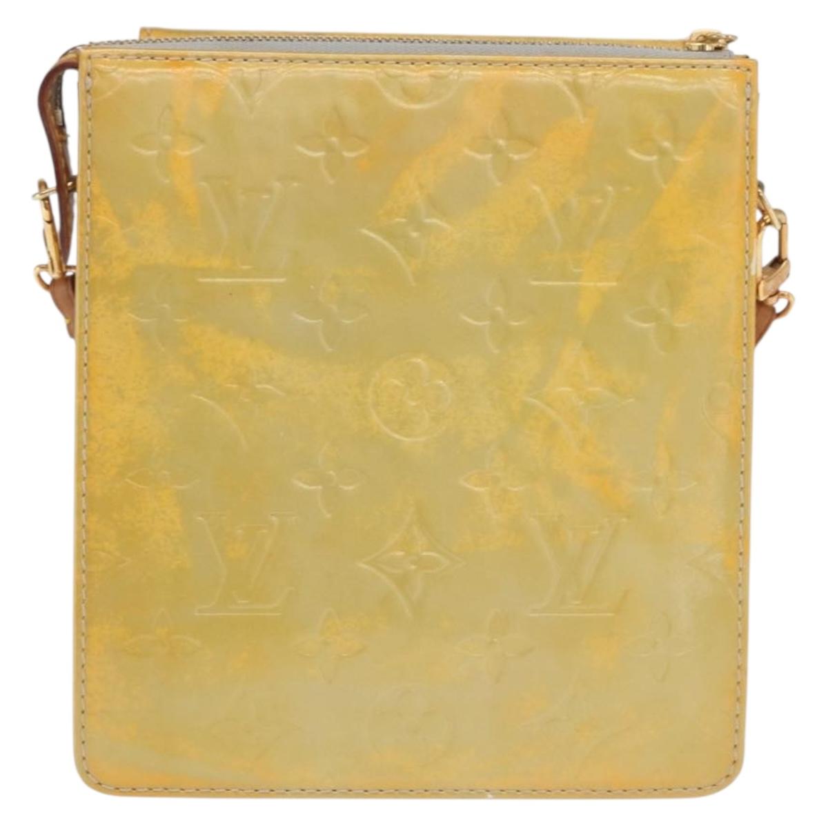 LOUIS VUITTON Monogram Vernis Motto Accessory Pouch Gris M91030 LV Auth 169985