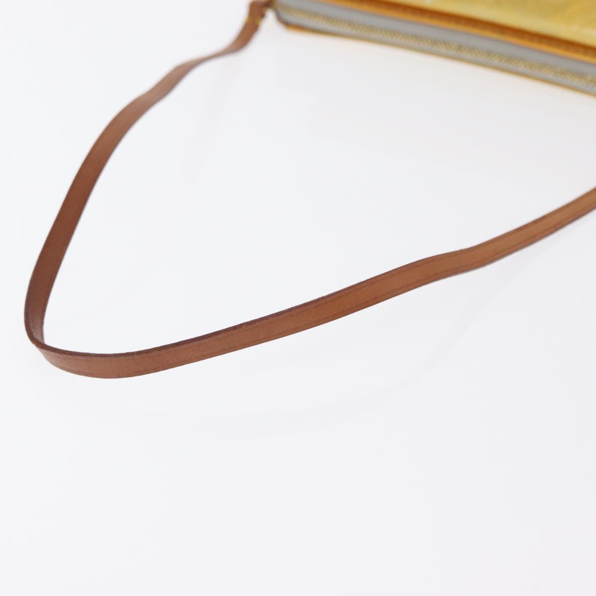LOUIS VUITTON Monogram Vernis Motto Accessory Pouch Gris M91030 LV Auth 169985