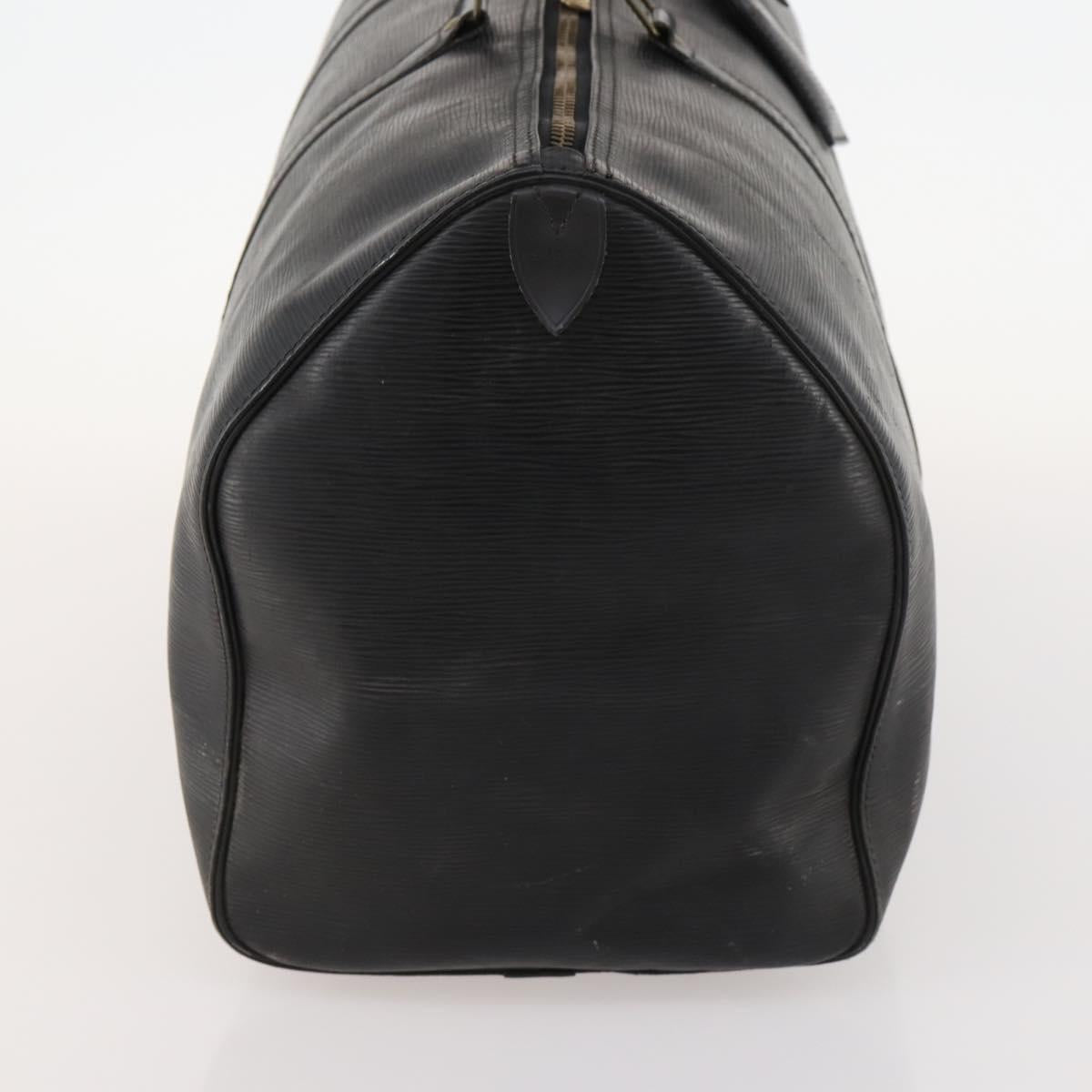 LOUIS VUITTON Epi Keepall 50 Boston Bag Black M42962 LV Auth 169987