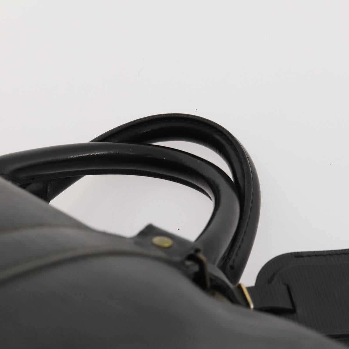 LOUIS VUITTON Epi Keepall 50 Boston Bag Black M42962 LV Auth 169987
