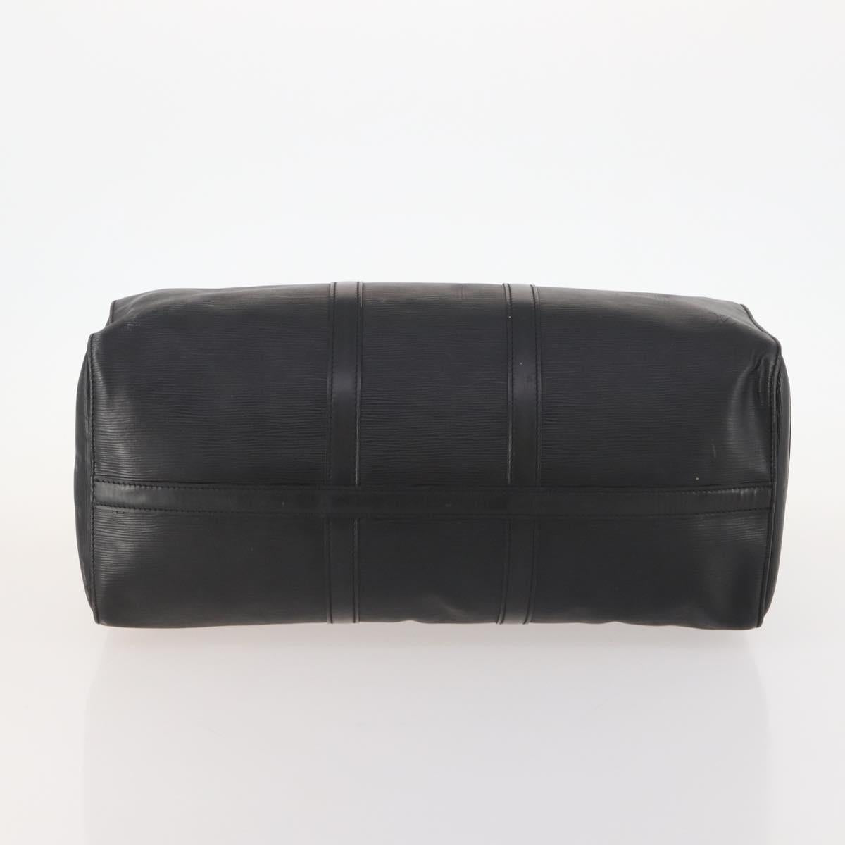 LOUIS VUITTON Epi Keepall 50 Boston Bag Black M42962 LV Auth 169987