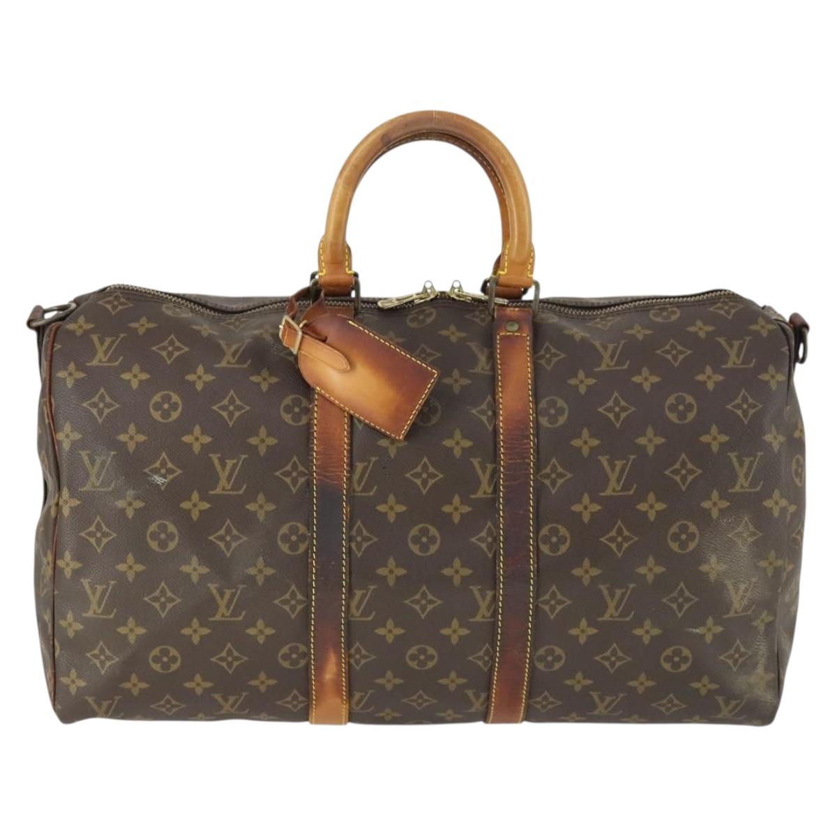 LOUIS VUITTON Monogram Keepall Bandouliere 45 Boston Bag M41418 LV Auth 169997