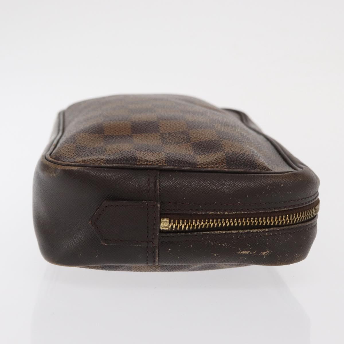 LOUIS VUITTON Damier Ebene Trousse Toilette 25 Clutch Bag N47624 LV Auth 170000A