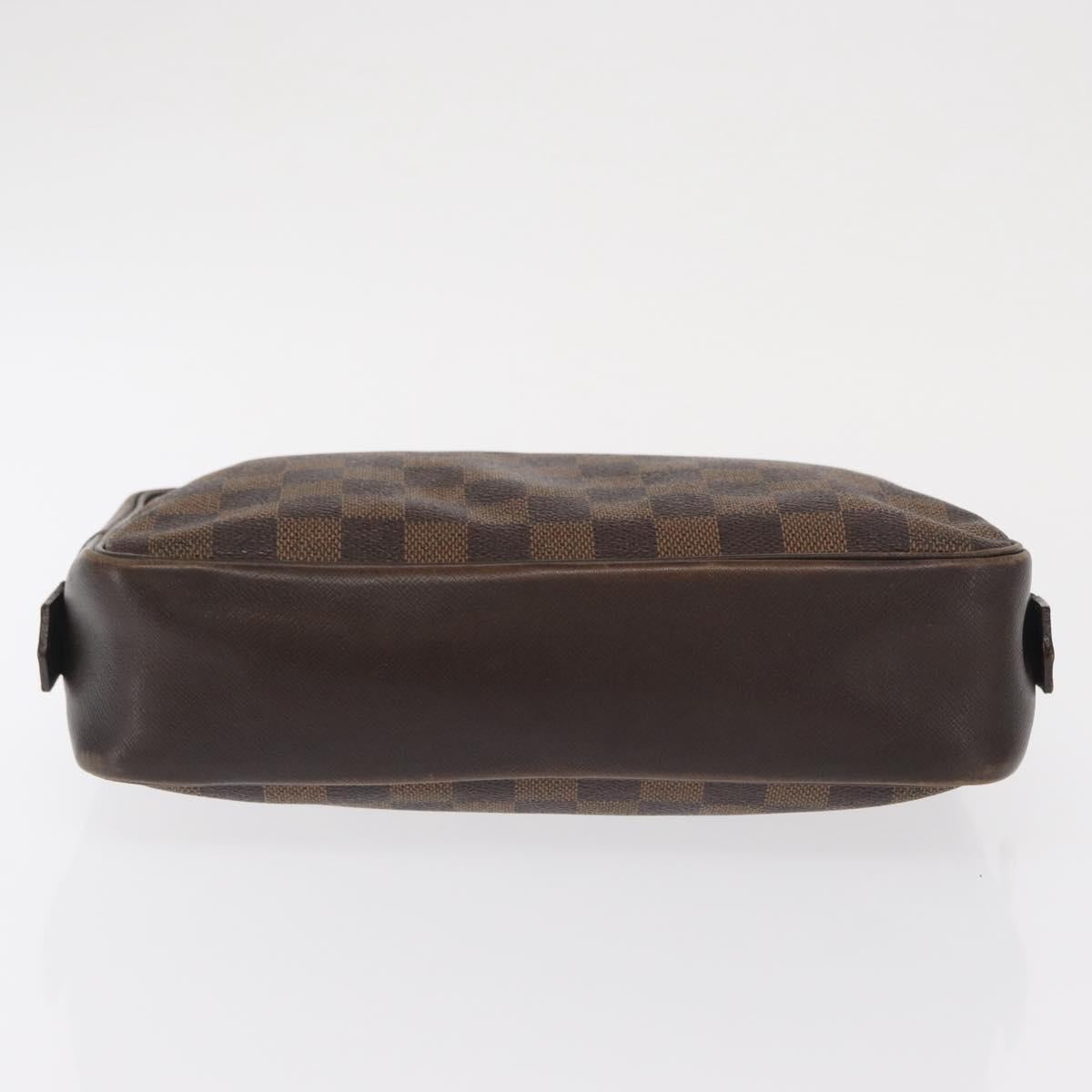 LOUIS VUITTON Damier Ebene Trousse Toilette 25 Clutch Bag N47624 LV Auth 170000A