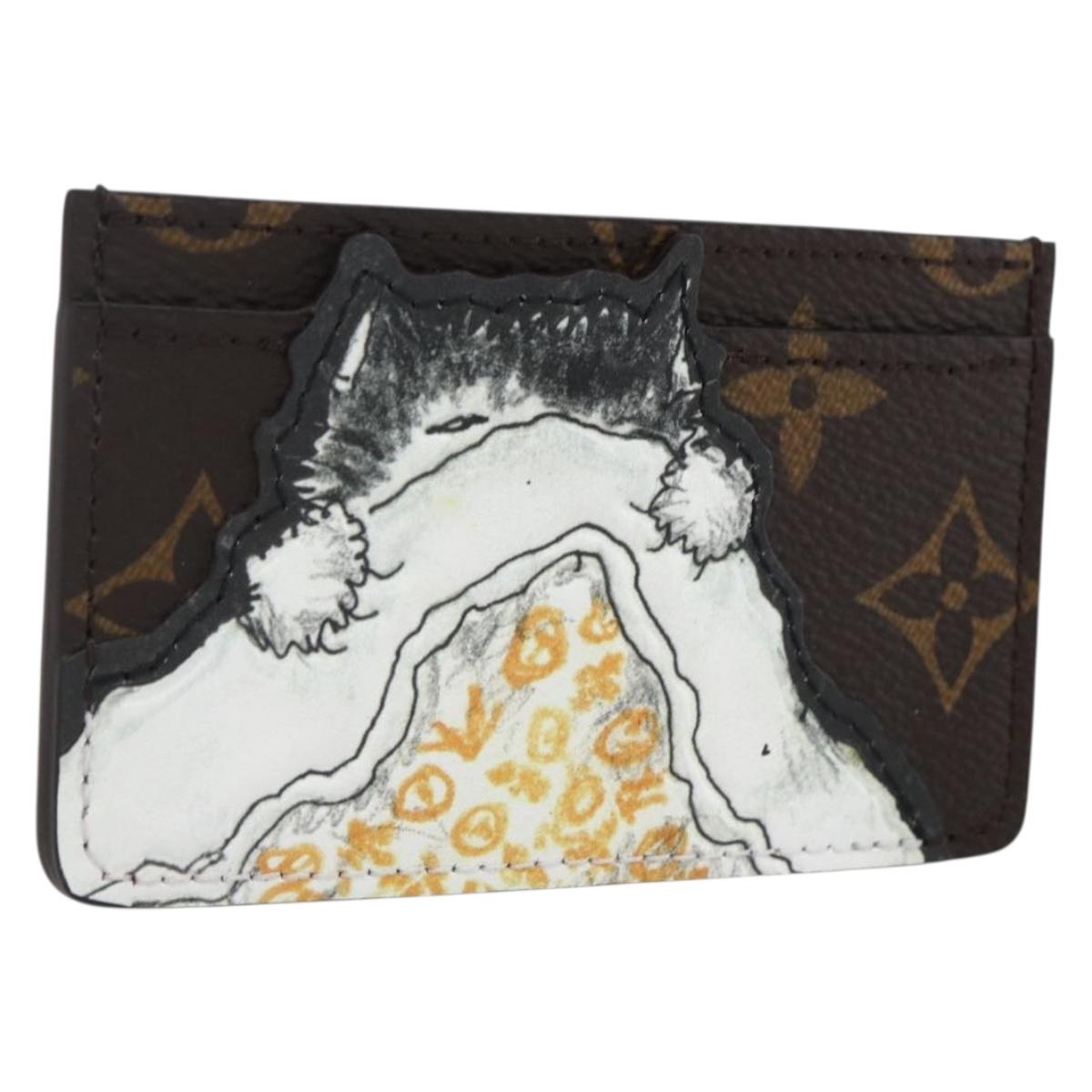 LOUIS VUITTON Catgram Porte Cartes Catnap Card Case M15155 LV Auth 170015SM