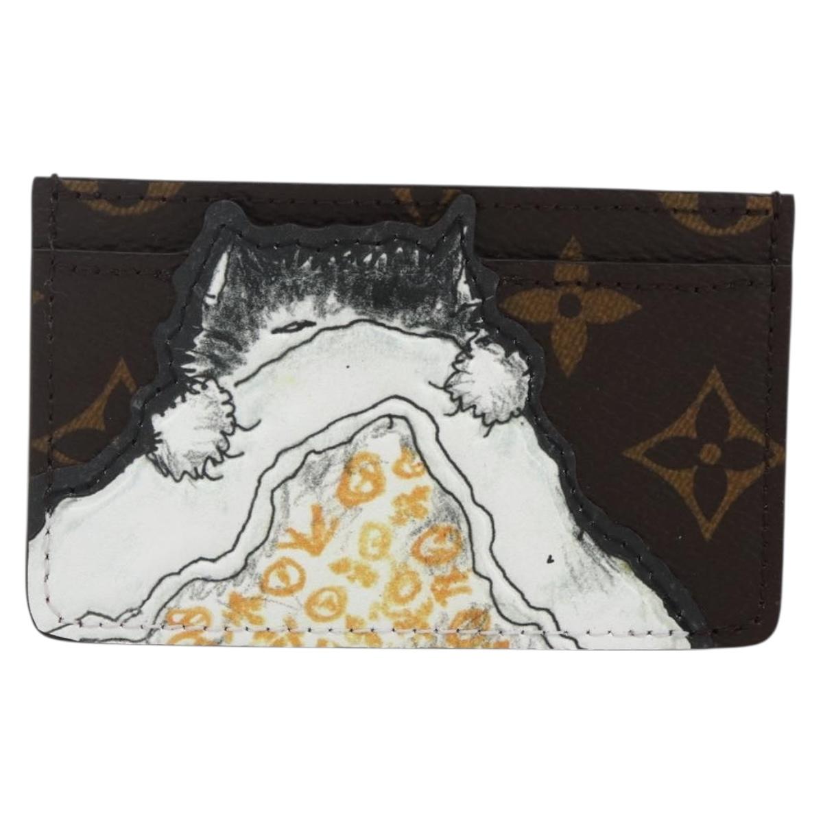 LOUIS VUITTON Catgram Porte Cartes Catnap Card Case M15155 LV Auth 170015SM