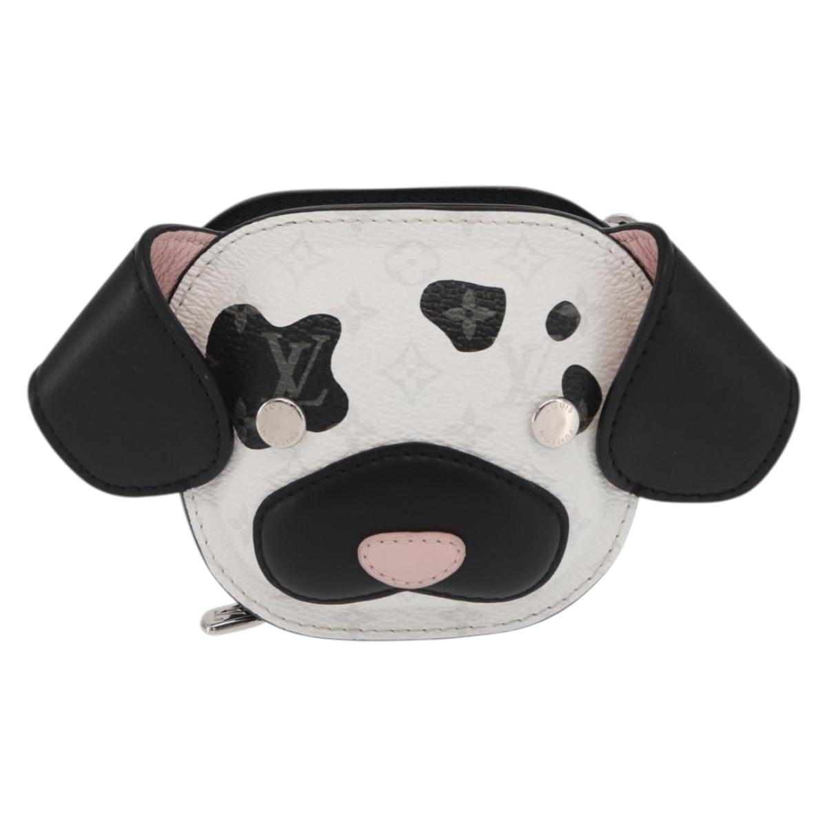 LOUIS VUITTON Monogram LV Dog Bag Charm Bag Charm White M02273 LV Auth 170016SM