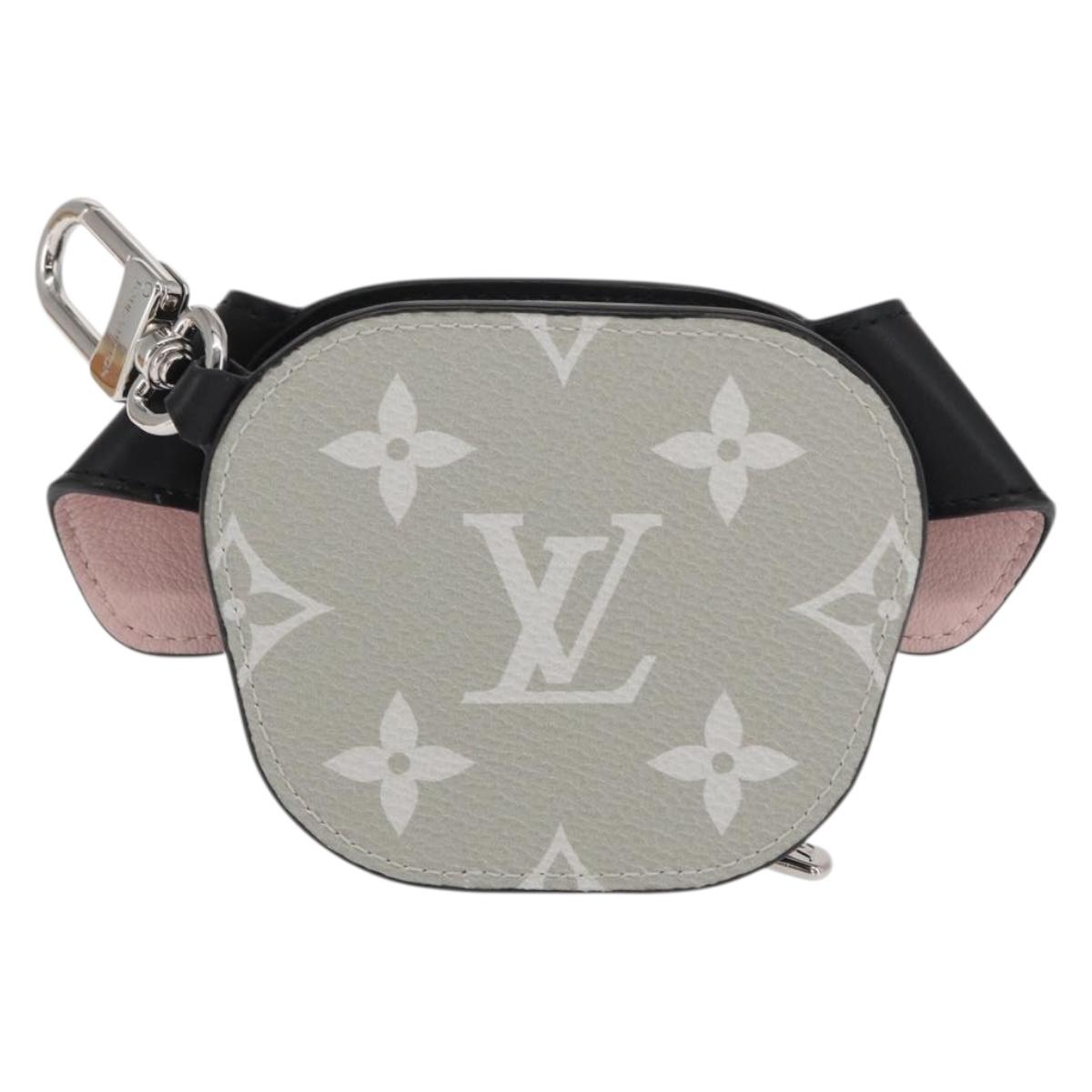 LOUIS VUITTON Monogram LV Dog Bag Charm Bag Charm White M02273 LV Auth 170016SM