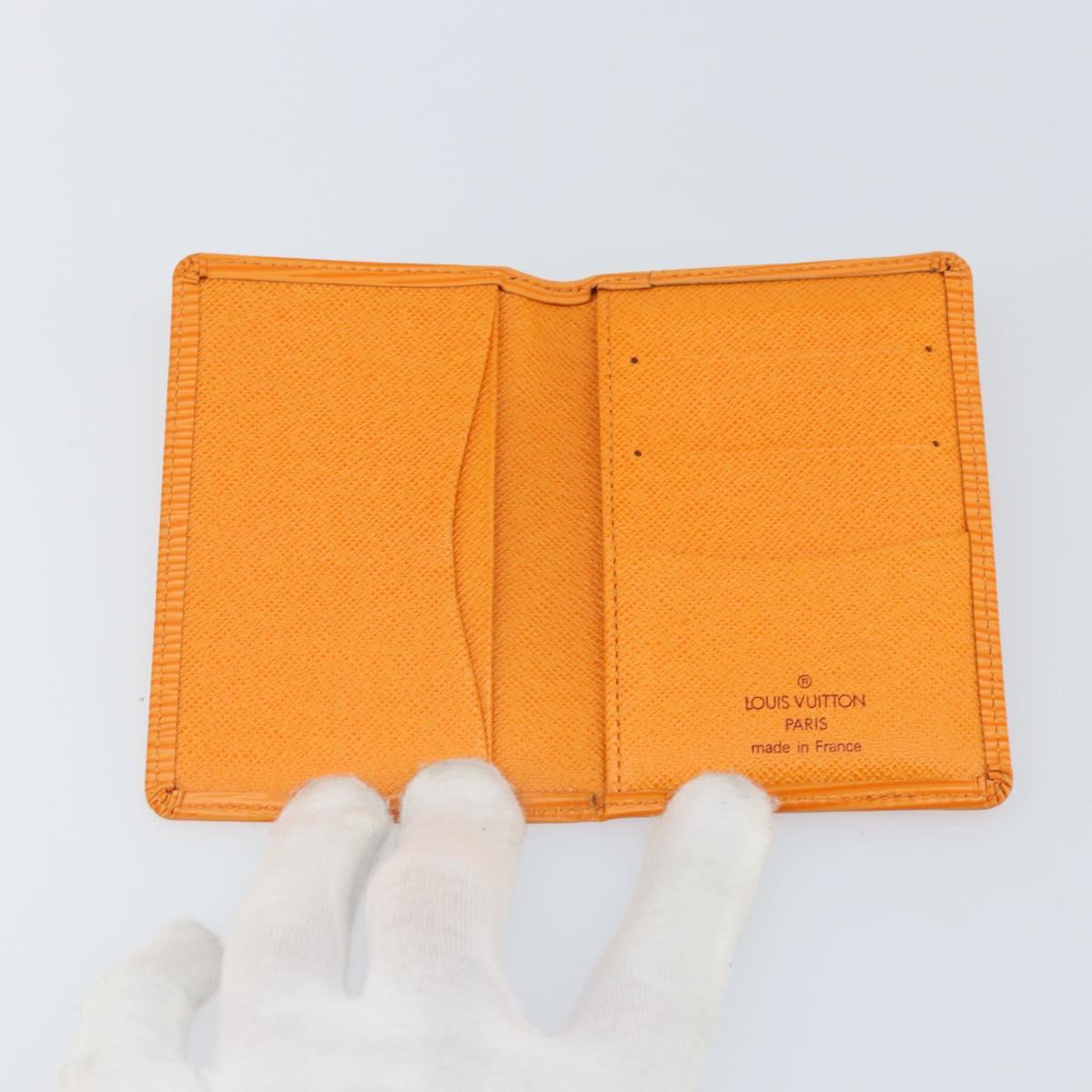 LOUIS VUITTON Epi Organizer De Poch Card Case Orange M6358H LV Auth 170018