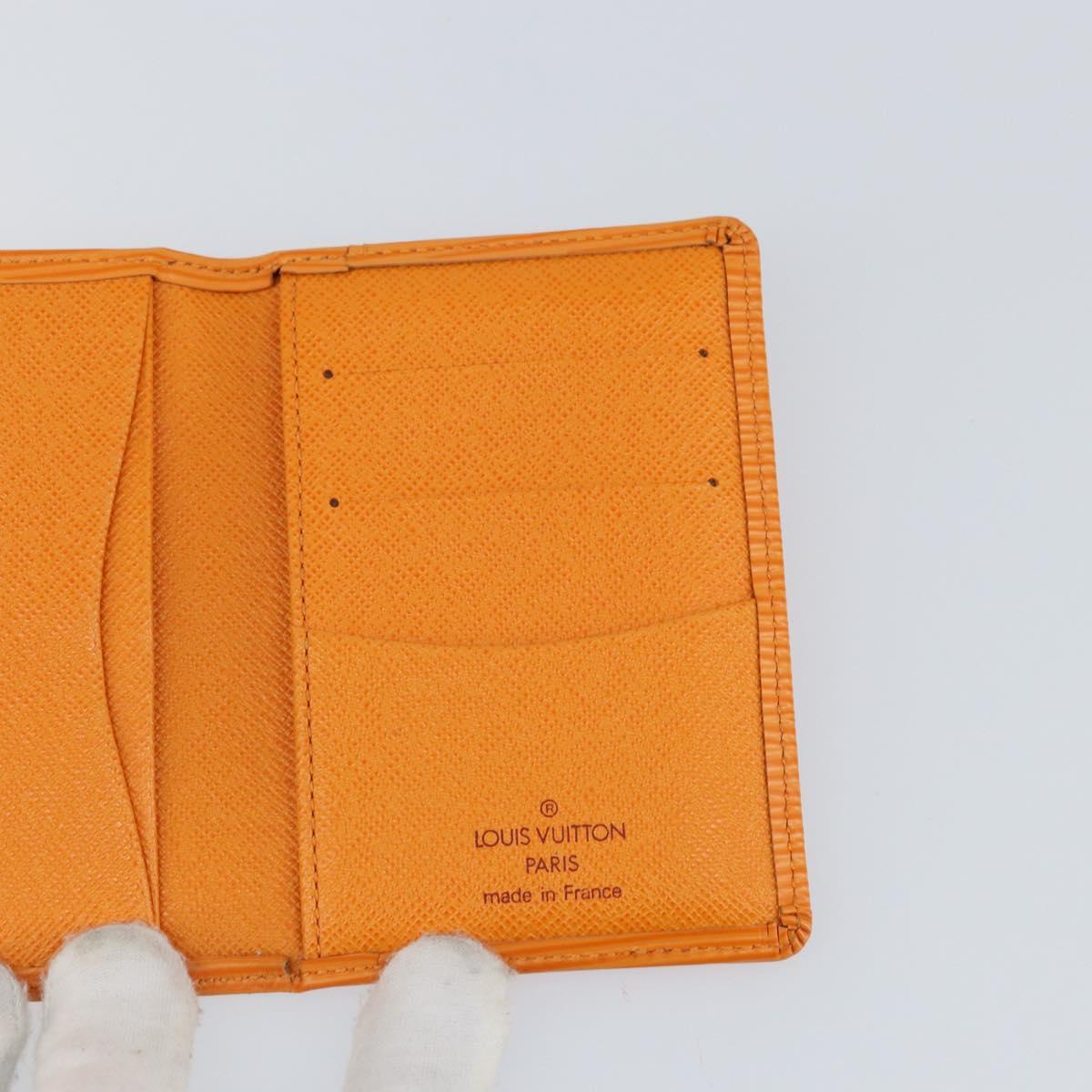 LOUIS VUITTON Epi Organizer De Poch Card Case Orange M6358H LV Auth 170018