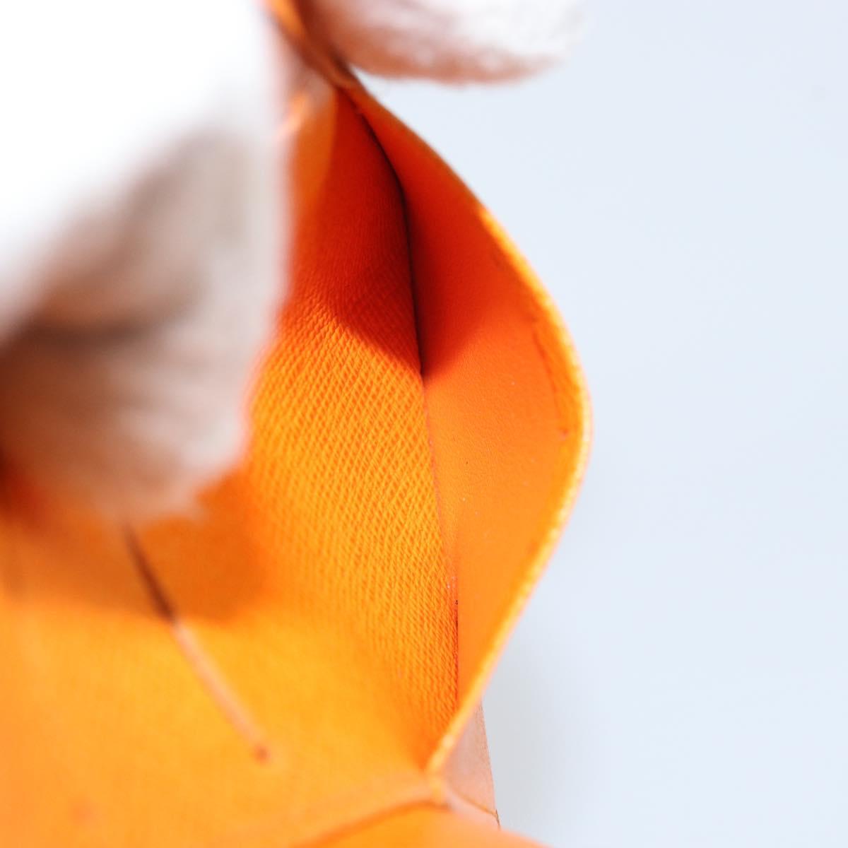 LOUIS VUITTON Epi Organizer De Poch Card Case Orange M6358H LV Auth 170018