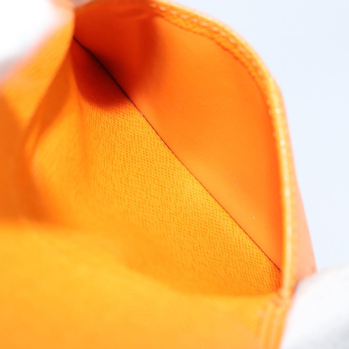 LOUIS VUITTON Epi Organizer De Poch Card Case Orange M6358H LV Auth 170018