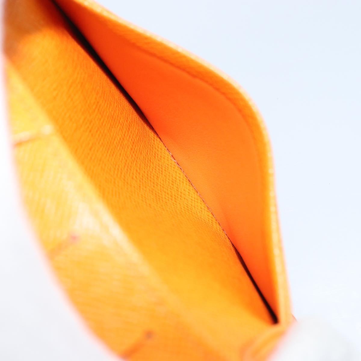 LOUIS VUITTON Epi Organizer De Poch Card Case Orange M6358H LV Auth 170018