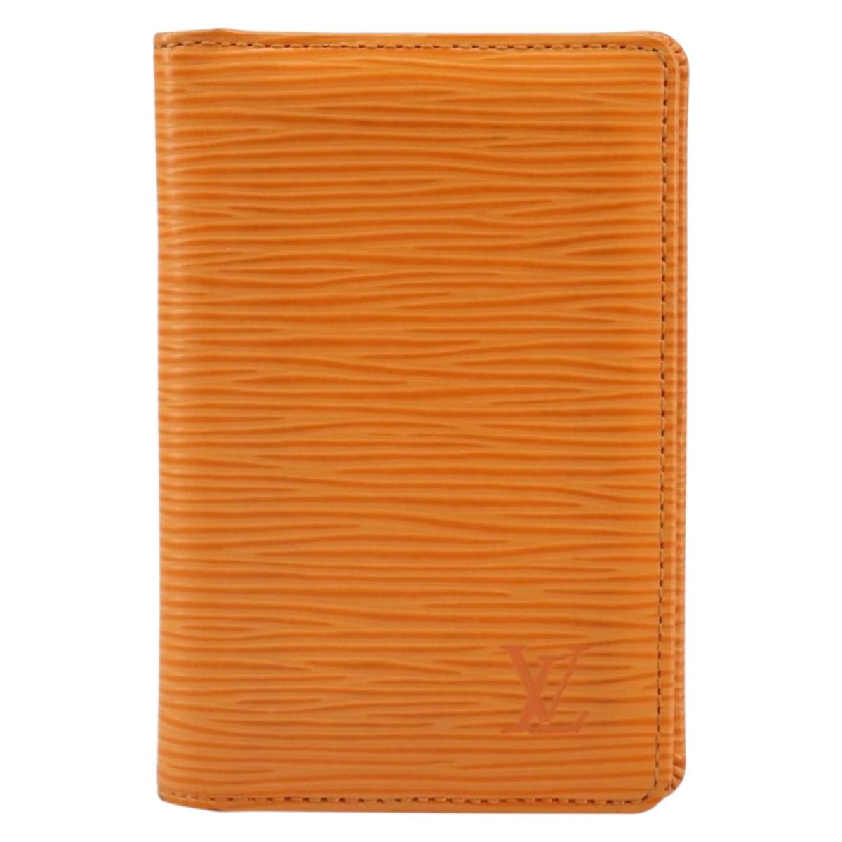 LOUIS VUITTON Epi Organizer De Poch Card Case Orange M6358H LV Auth 170018