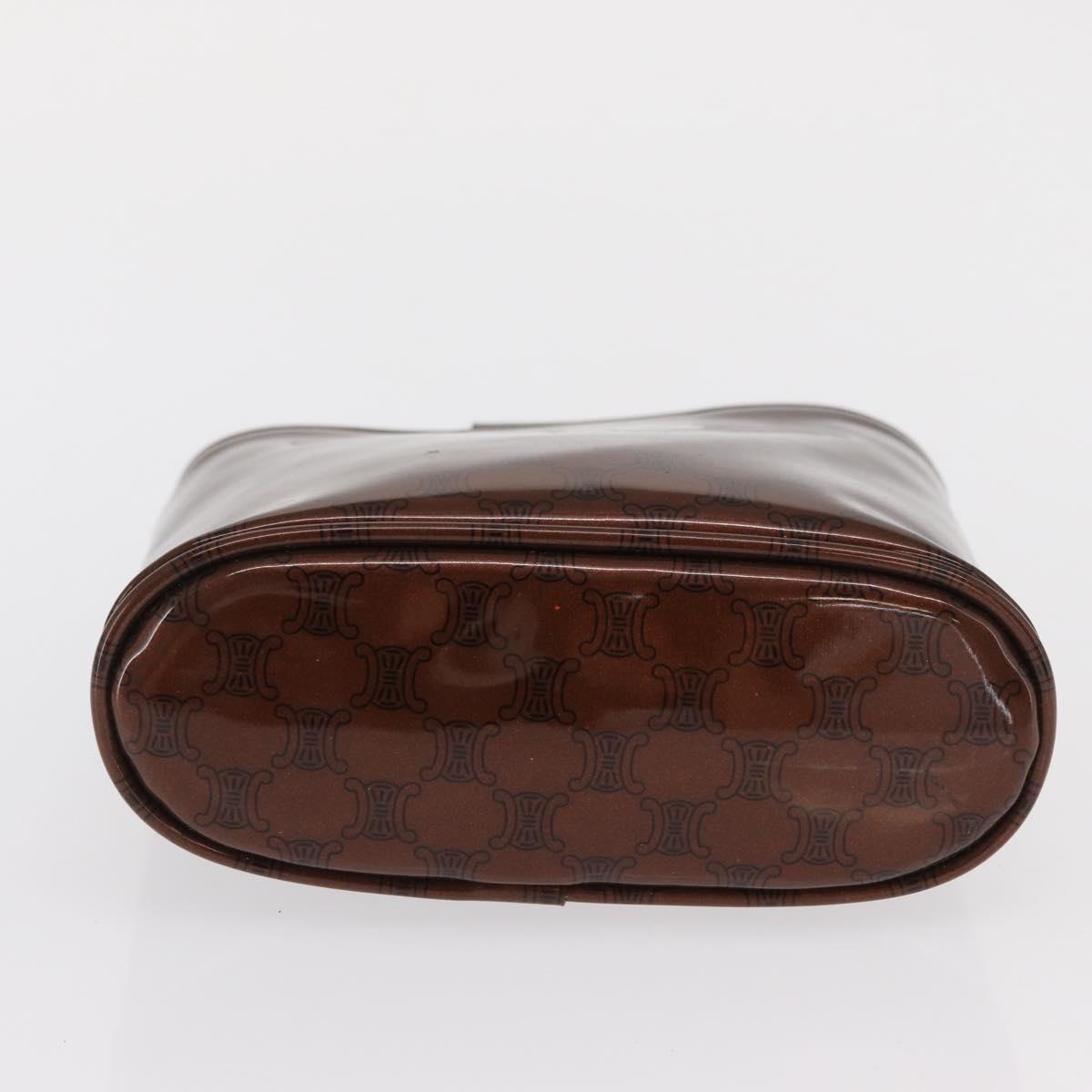 CELINE Macadam Canvas Hand Bag Vinyl Brown Auth 170022