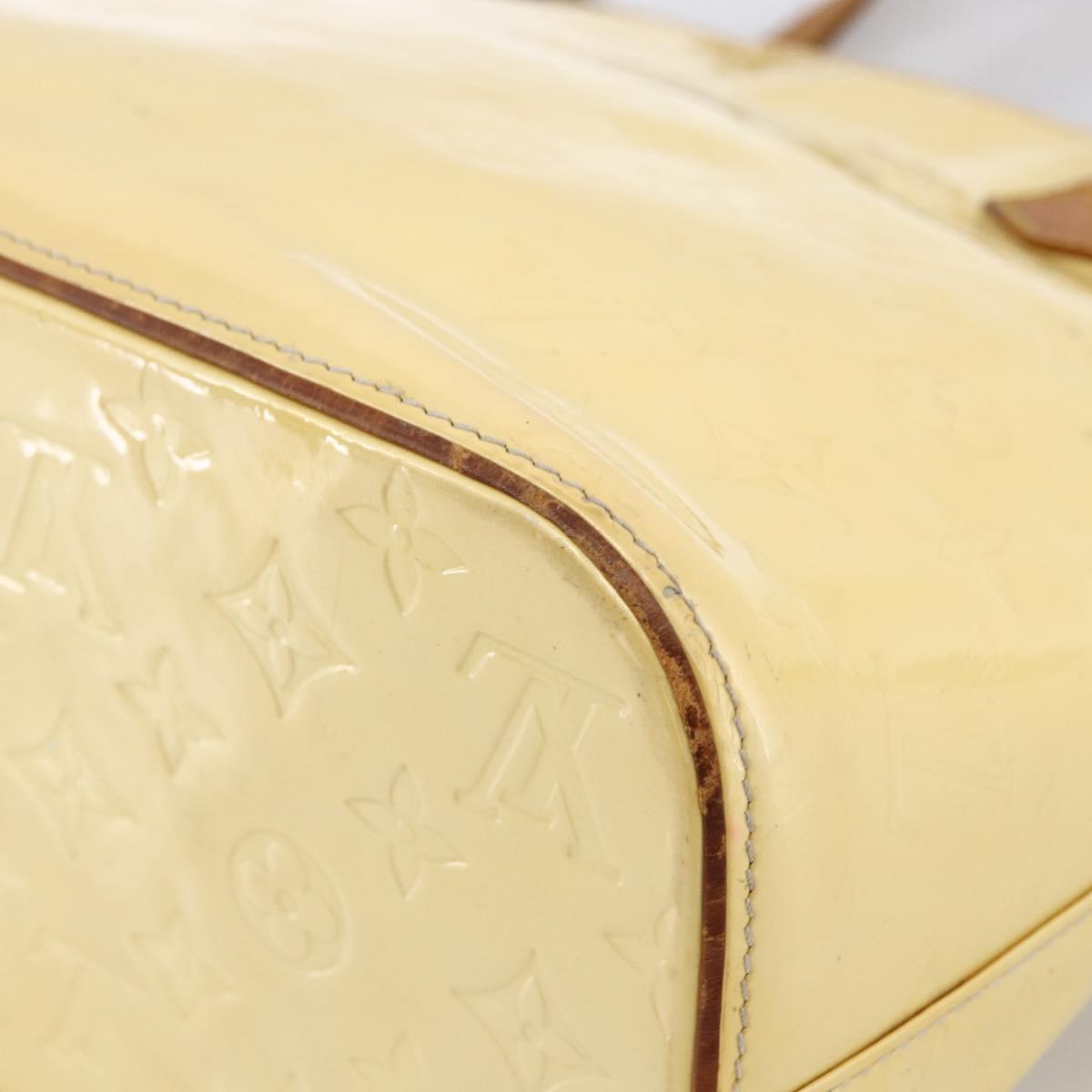 LOUIS VUITTON Monogram Vernis Houston Hand Bag Perle M91342 LV Auth 170050