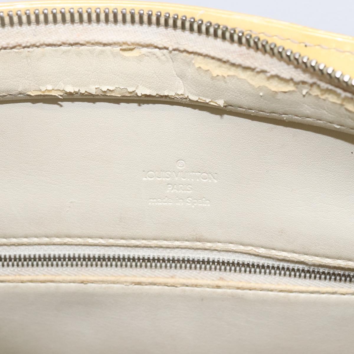 LOUIS VUITTON Monogram Vernis Houston Hand Bag Perle M91342 LV Auth 170050