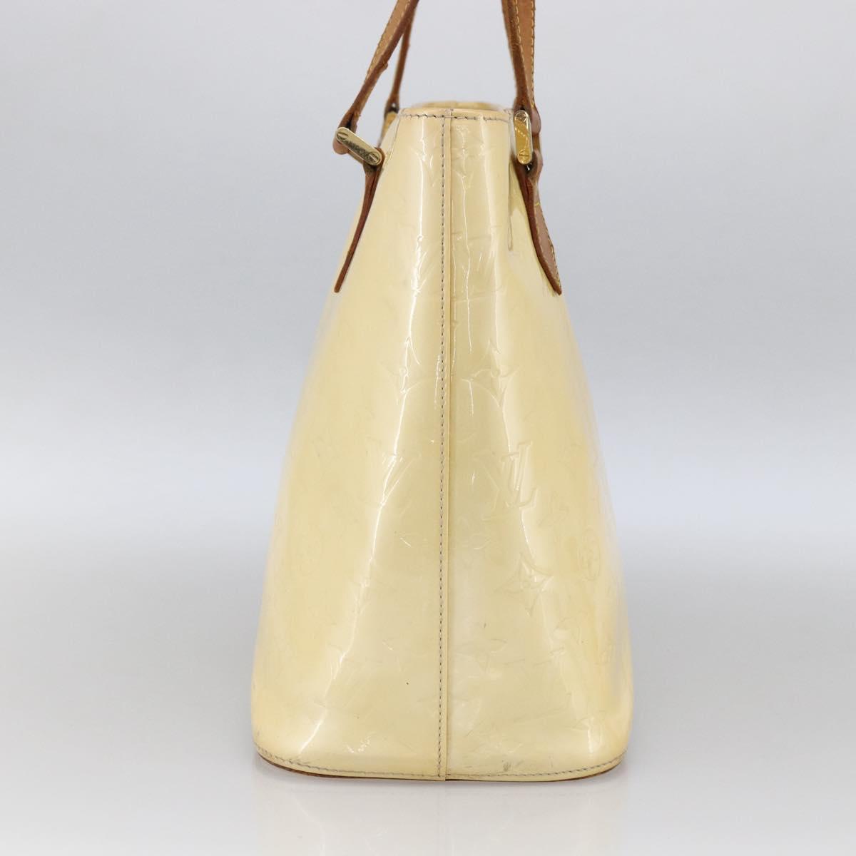 LOUIS VUITTON Monogram Vernis Houston Hand Bag Perle M91342 LV Auth 170050