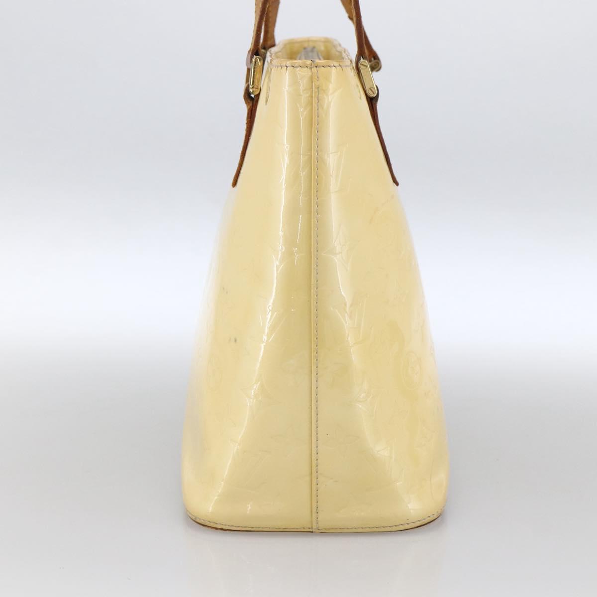 LOUIS VUITTON Monogram Vernis Houston Hand Bag Perle M91342 LV Auth 170050