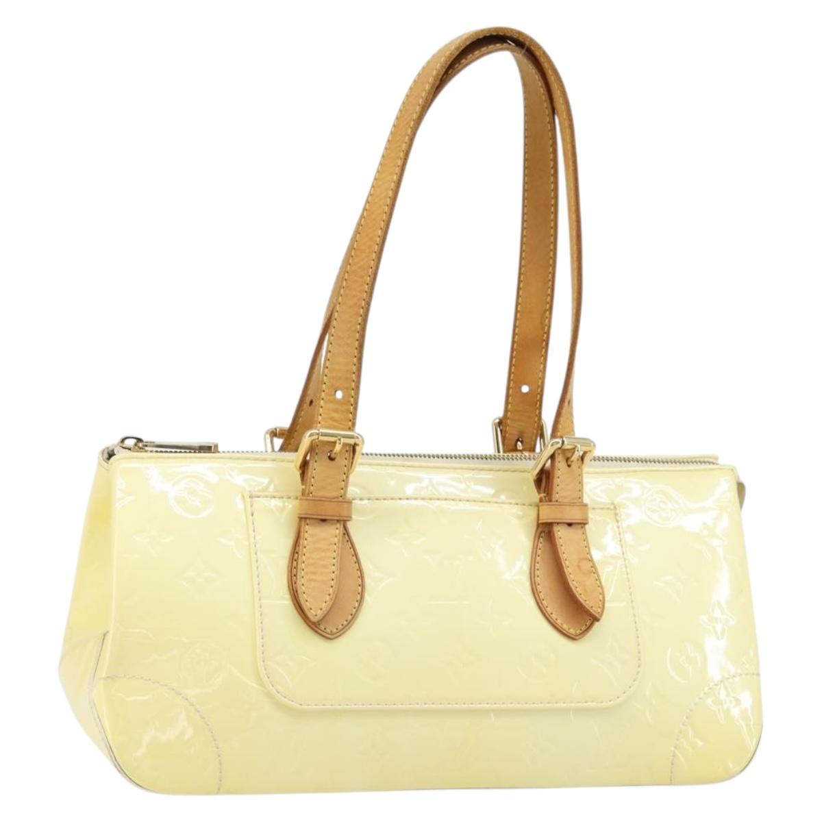 LOUIS VUITTON Monogram Vernis Rosewood Avenue Bag Perle M93508 LV Auth 170052A