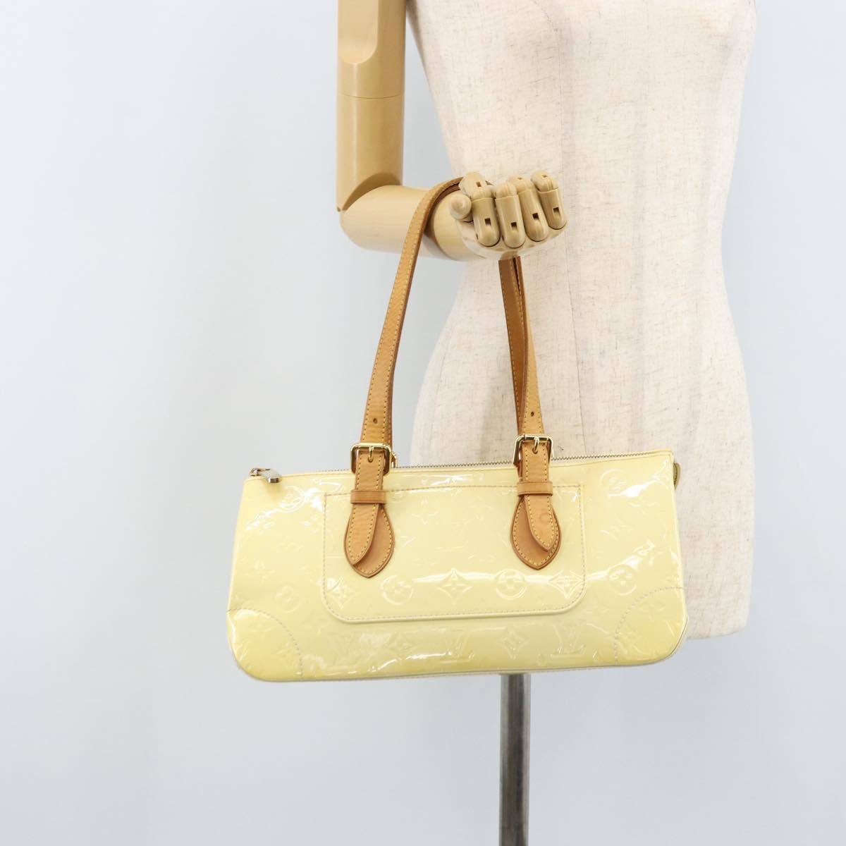 LOUIS VUITTON Monogram Vernis Rosewood Avenue Bag Perle M93508 LV Auth 170052A