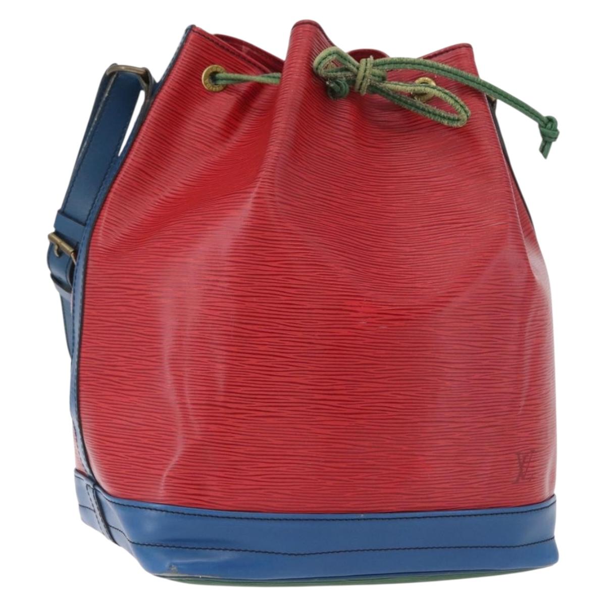 LOUIS VUITTON Epi Noe Shoulder Bag Tricolor Red Blue M44084 LV Auth 170061