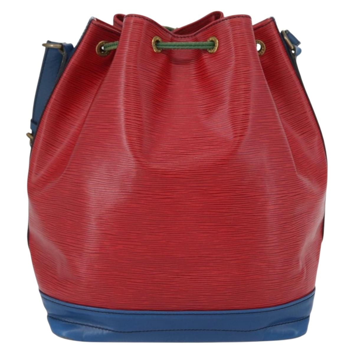 LOUIS VUITTON Epi Noe Shoulder Bag Tricolor Red Blue M44084 LV Auth 170061