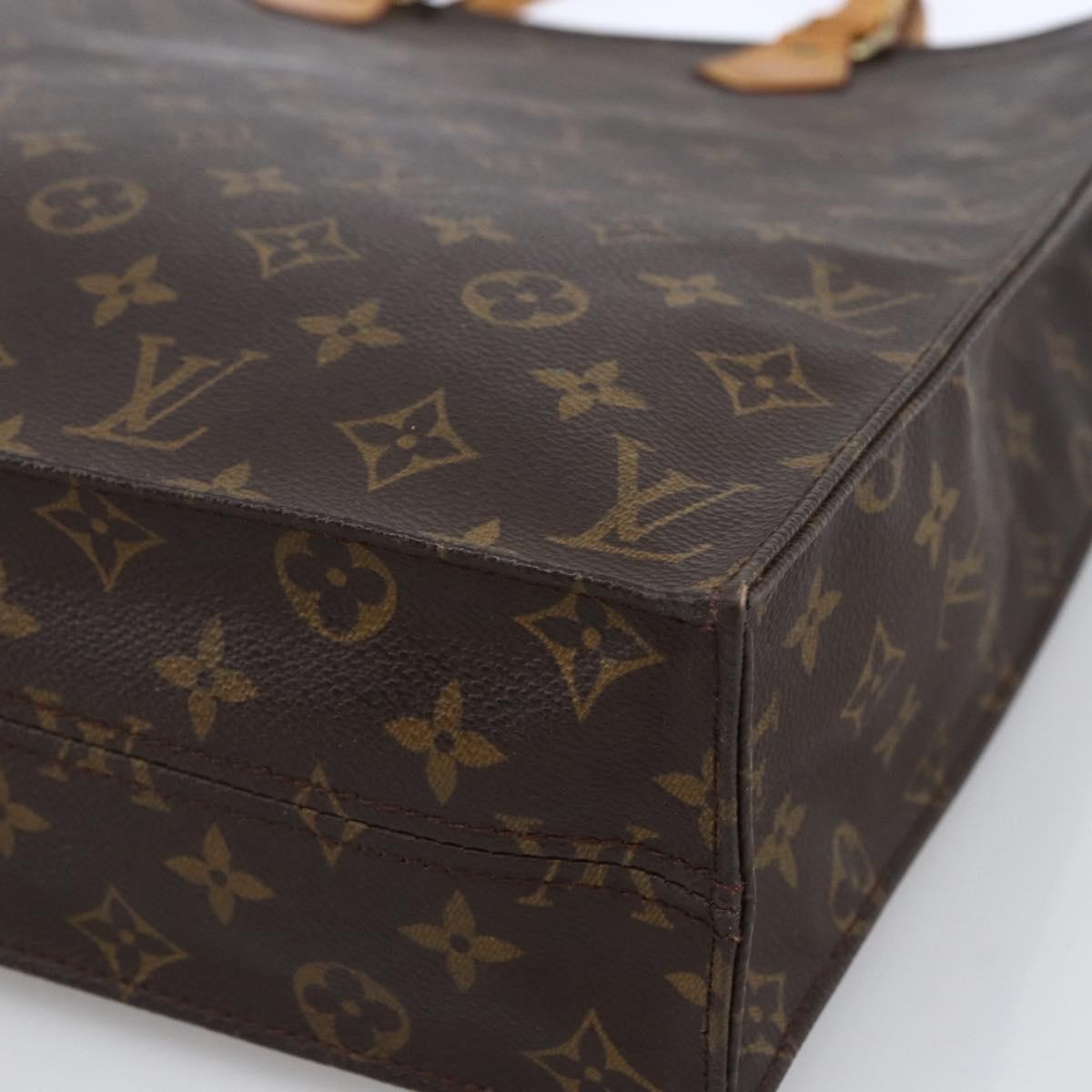 LOUIS VUITTON Monogram Sac Plat Hand Bag M51140 LV Auth 170062