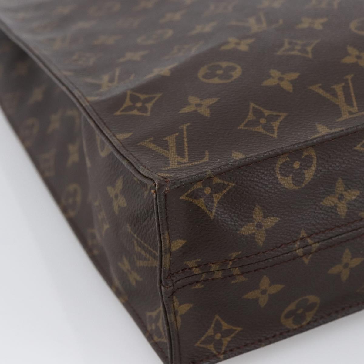 LOUIS VUITTON Monogram Sac Plat Hand Bag M51140 LV Auth 170062