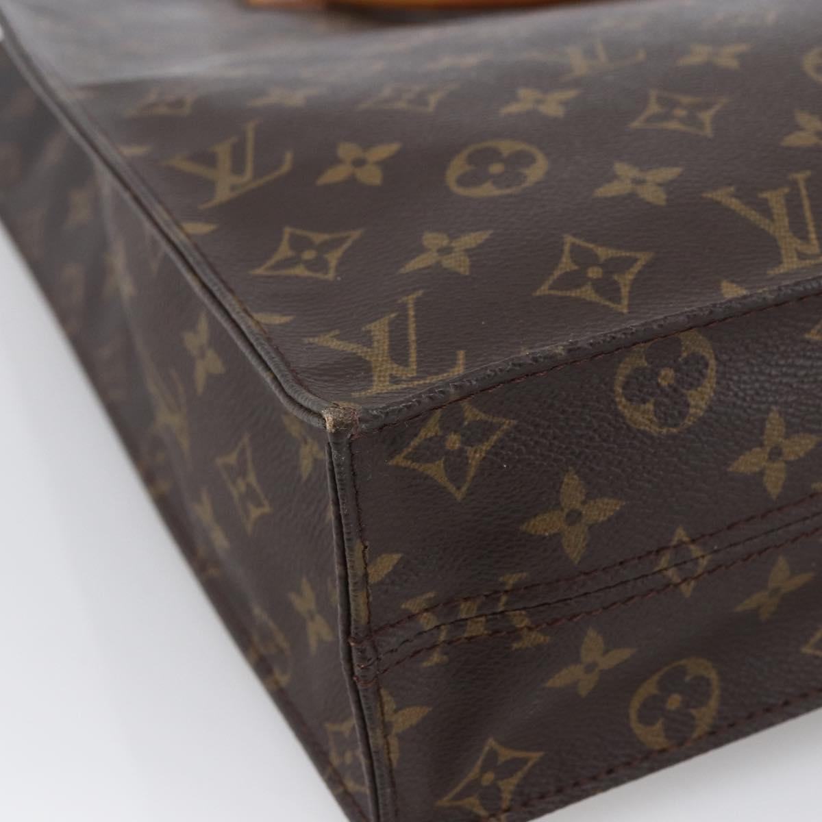 LOUIS VUITTON Monogram Sac Plat Hand Bag M51140 LV Auth 170062