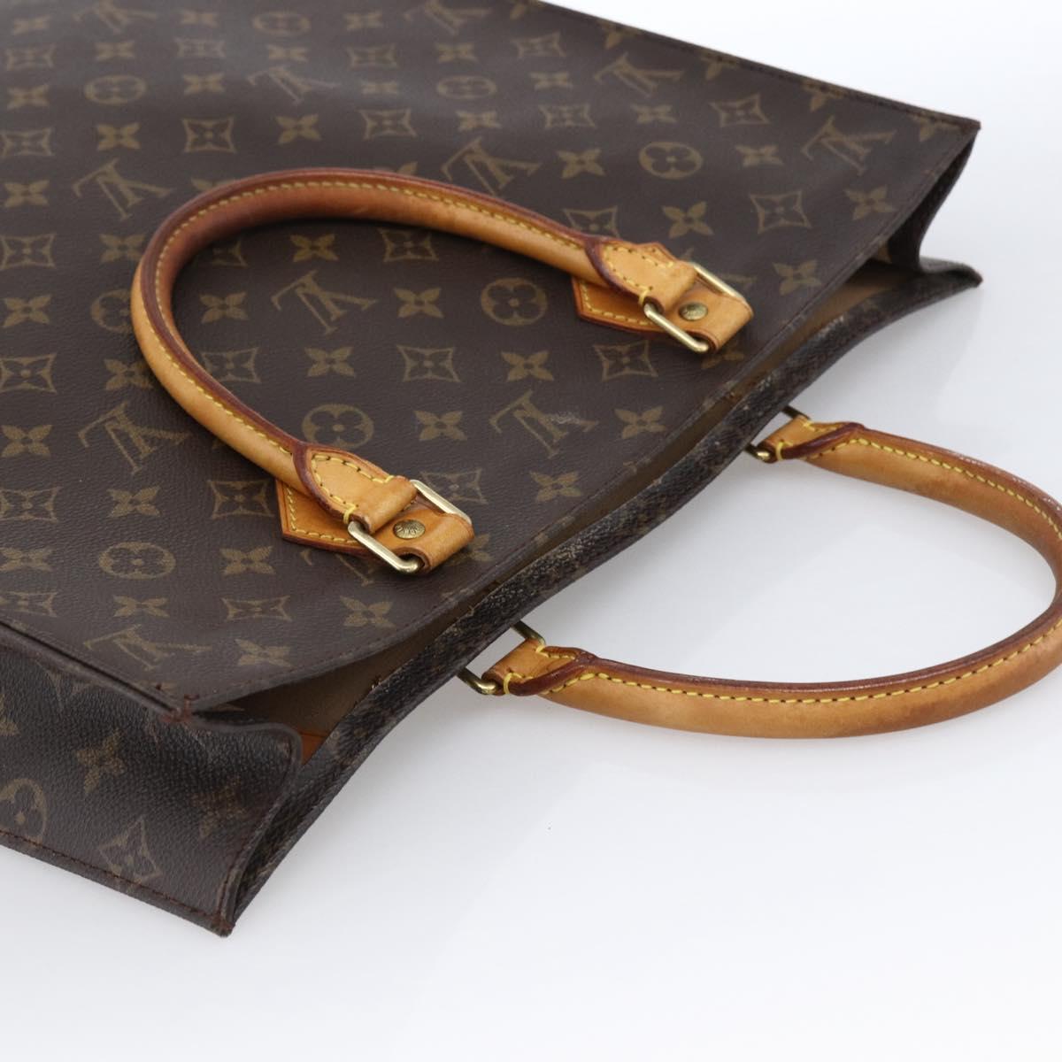 LOUIS VUITTON Monogram Sac Plat Hand Bag M51140 LV Auth 170062