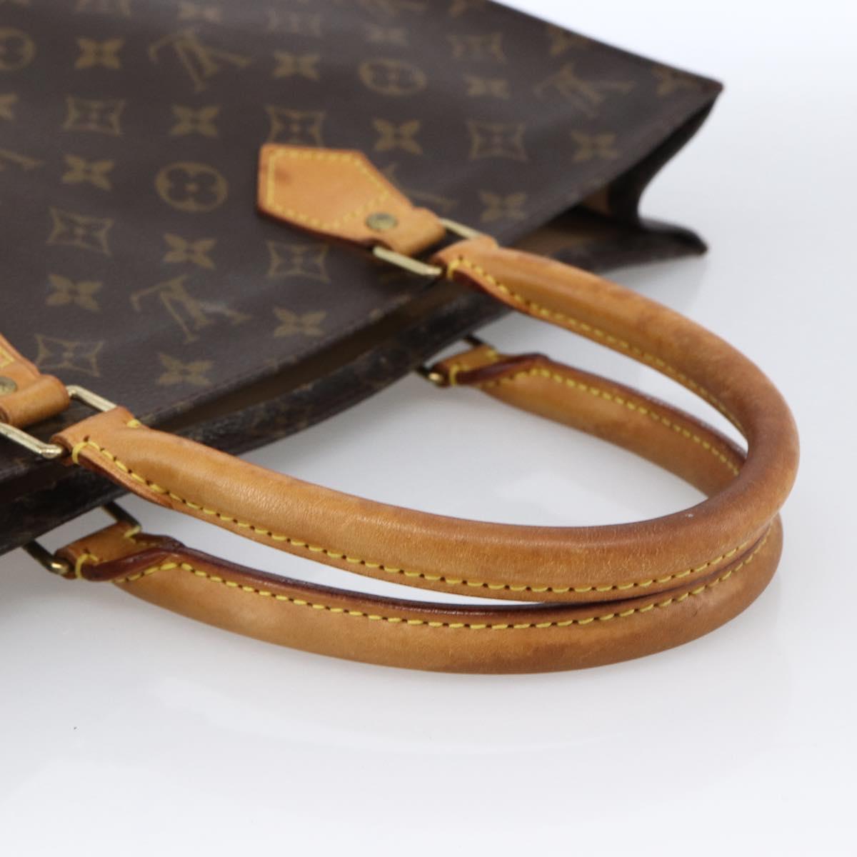 LOUIS VUITTON Monogram Sac Plat Hand Bag M51140 LV Auth 170062