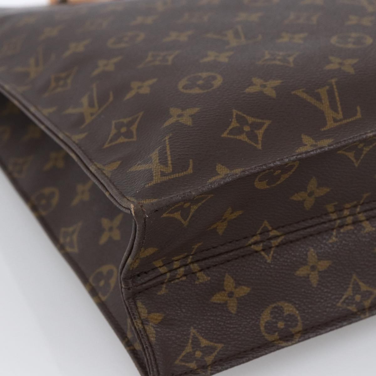 LOUIS VUITTON Monogram Sac Plat Hand Bag M51140 LV Auth 170063