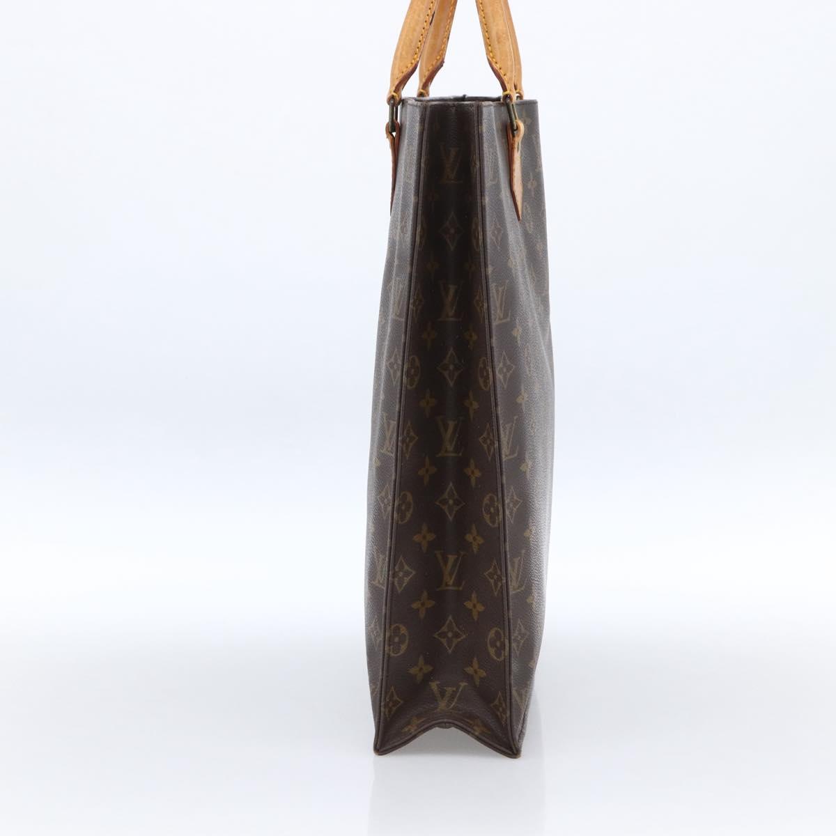 LOUIS VUITTON Monogram Sac Plat Hand Bag M51140 LV Auth 170063