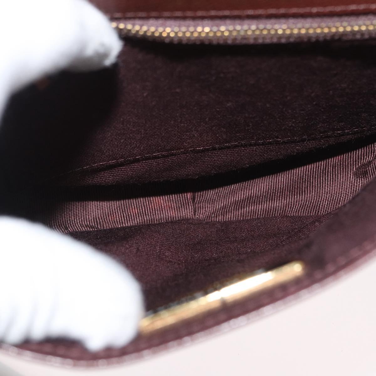 VALENTINO Shoulder Bag Leather Gold Brown Auth 170080