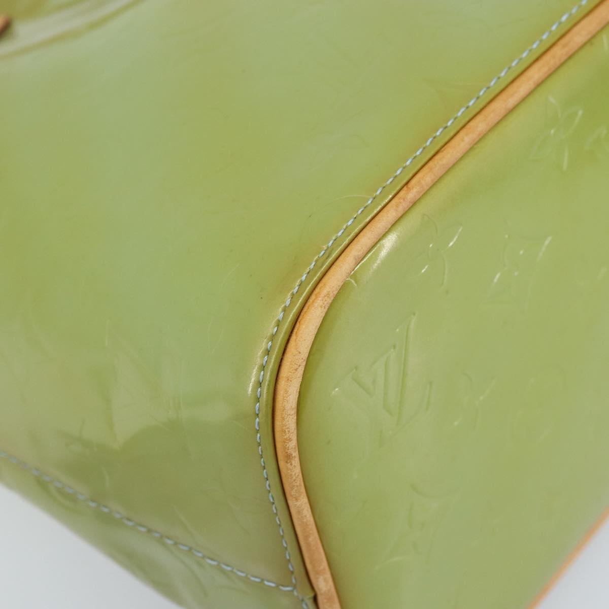 LOUIS VUITTON Monogram Vernis Houston Hand Bag Baby Blue M91005 LV Auth 170087